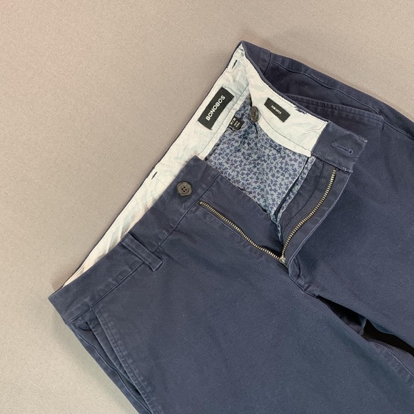 Bonobos Pants Mens 31x27 FIT* Lot 2 Blue Gray Slim Taper Stretch Chino Casual - Picture 3 of 16